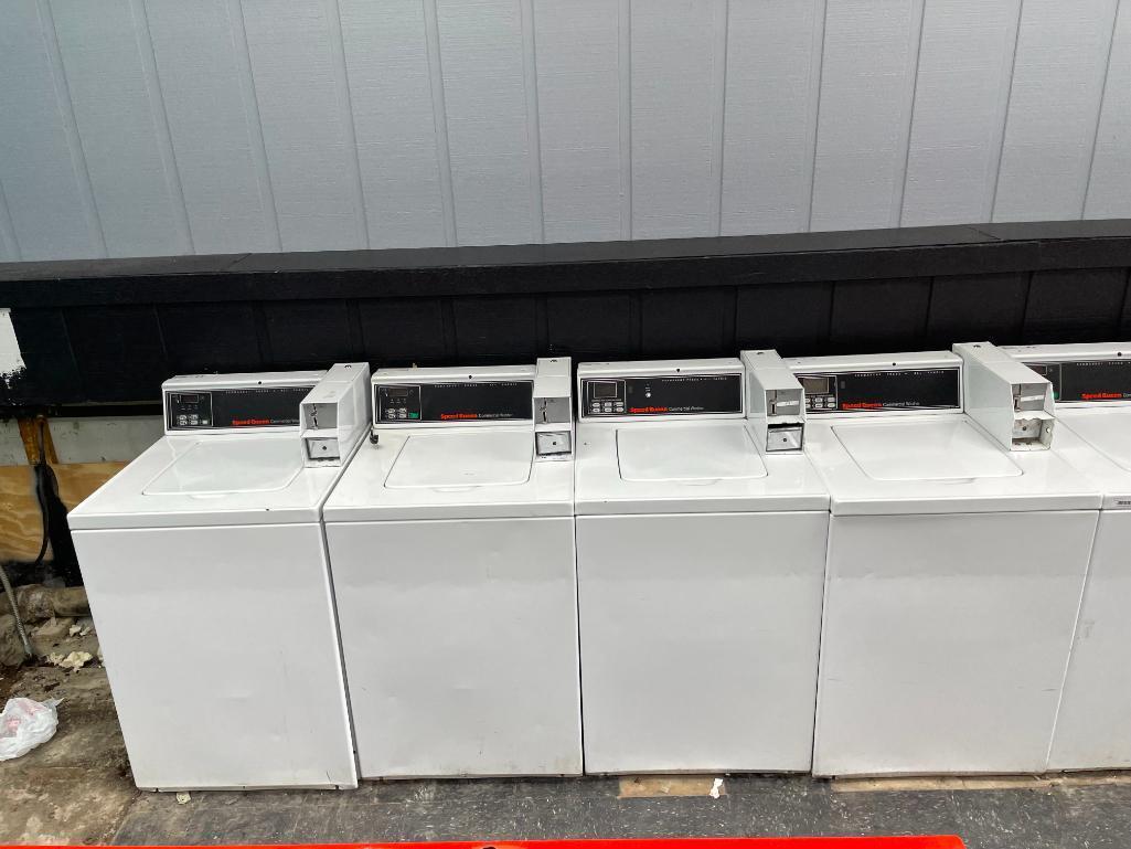 Four (4) Speed Queen 26in Top Load Commercial Washer w/ Coin-Op