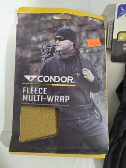 Lot of 3 Condor Fleece Multi-Wrap & First Tactical Gloves Size L