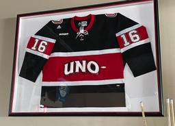 UNO Mavericks Hockey Jersey No. 16 - Framed / Mounted in Shadow Box, Approx. 48in x 36in