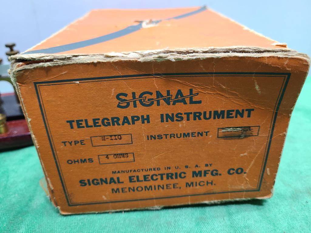 Vintage Signal Electric Telegraph Instrument Key Type M-II0 w/ Original Box