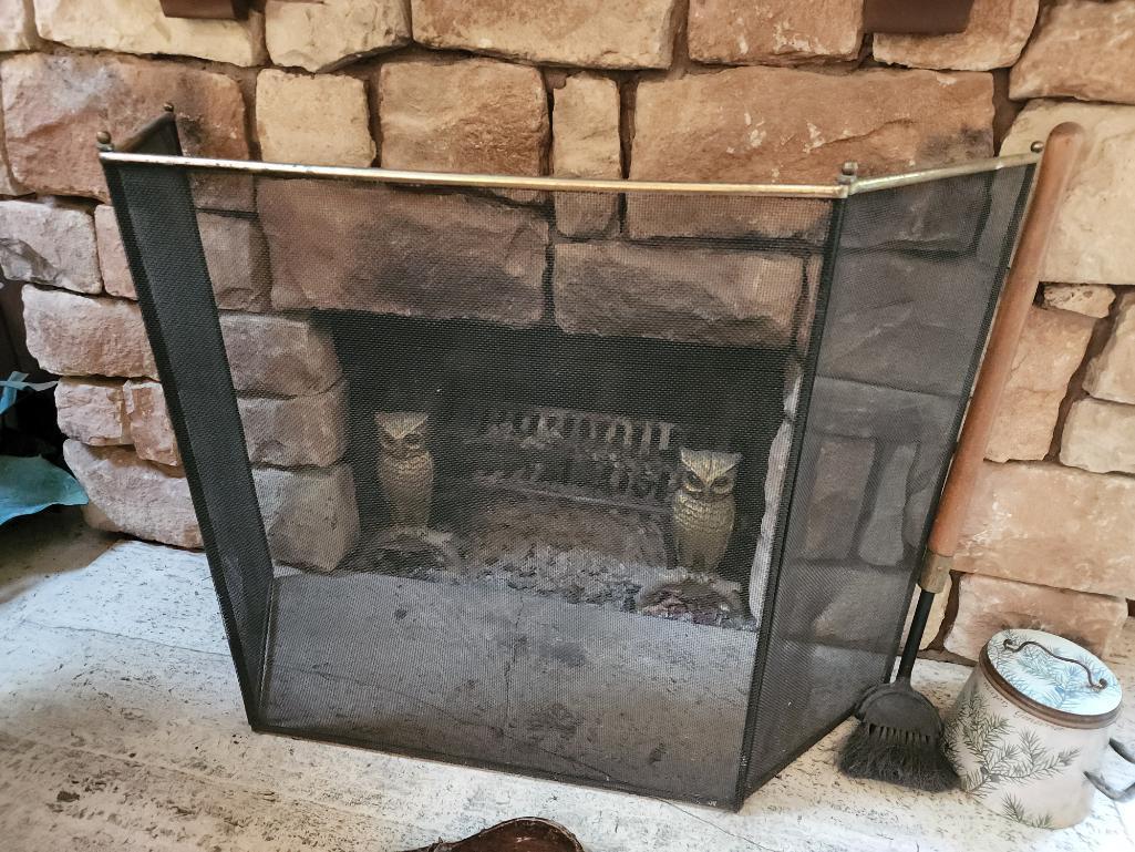 Fireplace Screen and Tools