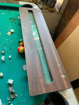 Dynamo Coin-Op Ball Return Bar Size Pool Table, Rough, Needs Complete Restoration