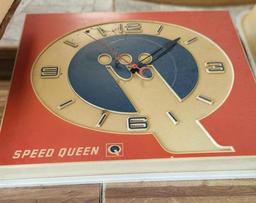 Vintage Speed Queen Advertising Clock by Essex NPI