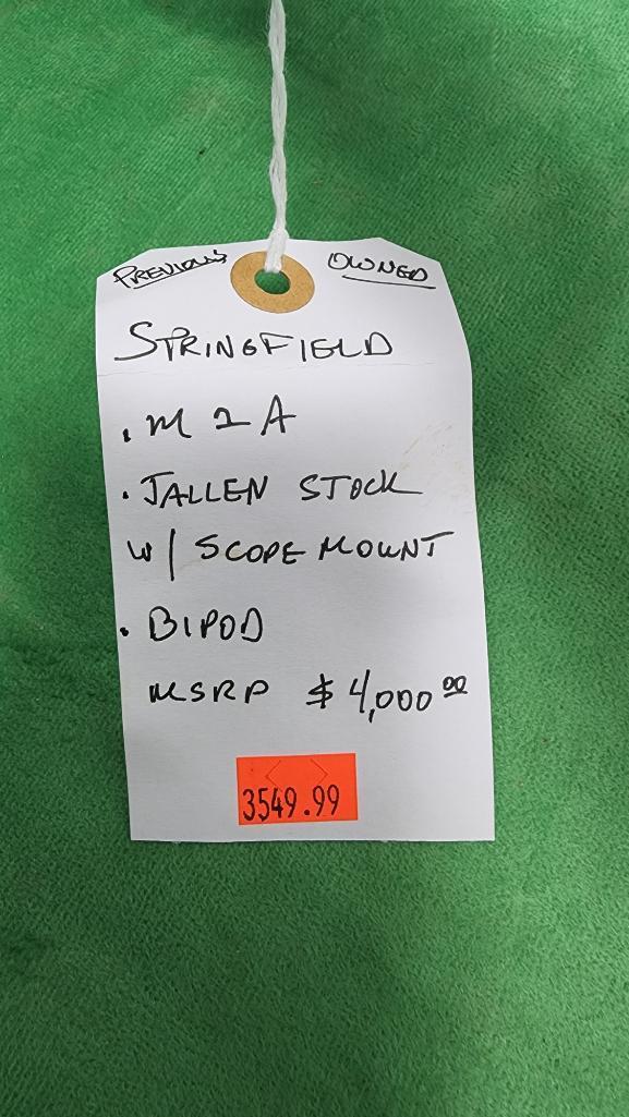 Springfield Armory M2A Jallen Stock w/ Scope Mount & Bipod SN: 312167