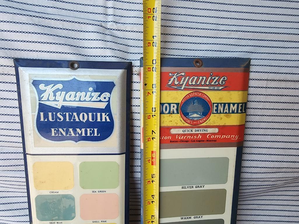 Lot of 2 Kyanize Paint Sample Boards