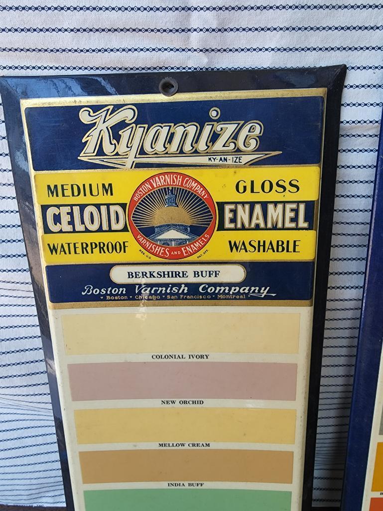 Lot of 2 Kyanize Paint Sample Boards