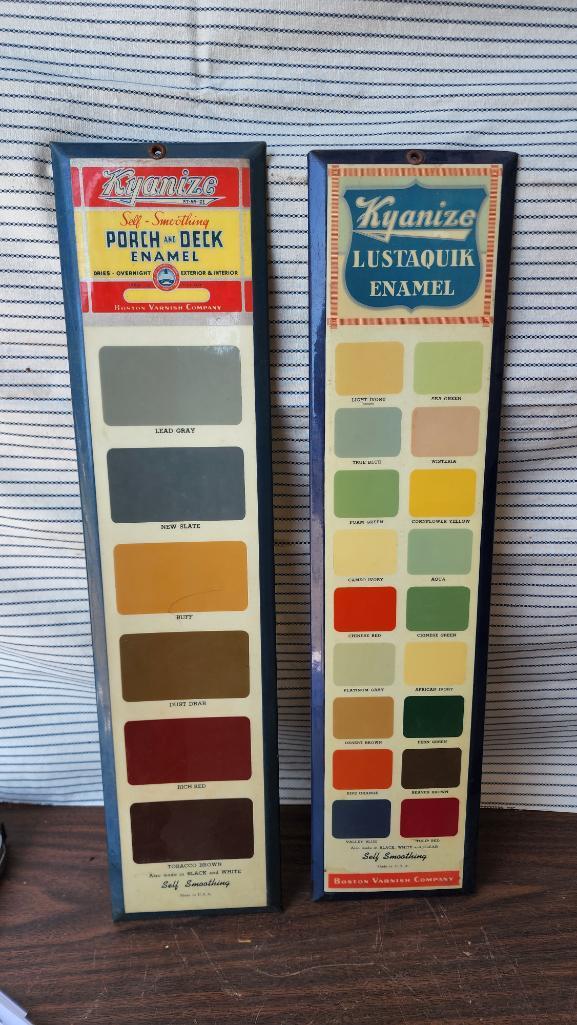 Lot of 2 Kyanize Paint Sample Boards