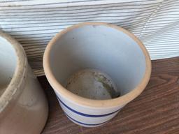 Lot of 2 Small Crocks - No Marking