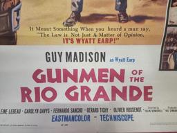 Vintage Movie Poster, Gunmen of the Rio Grande w/ Guy Madison 27in x 40in, 62/235, c. 1965