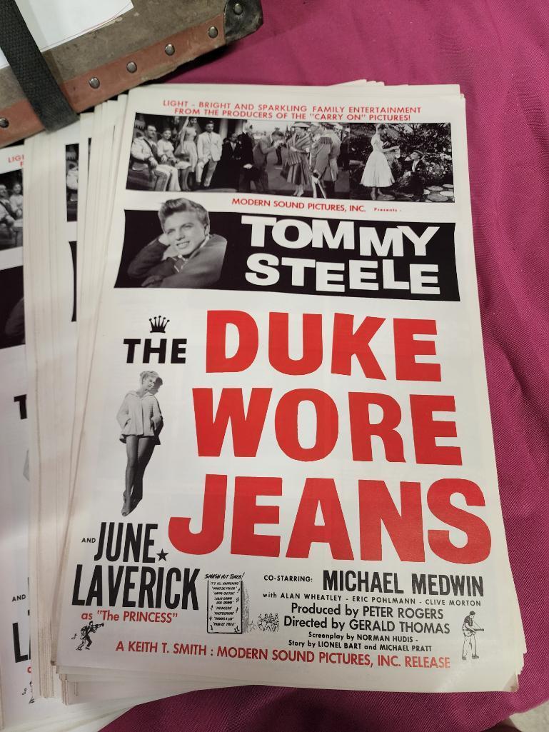 16mm Film The Duke Wore Jeans w/ Mailing Canister & Pile of Promo Brochures