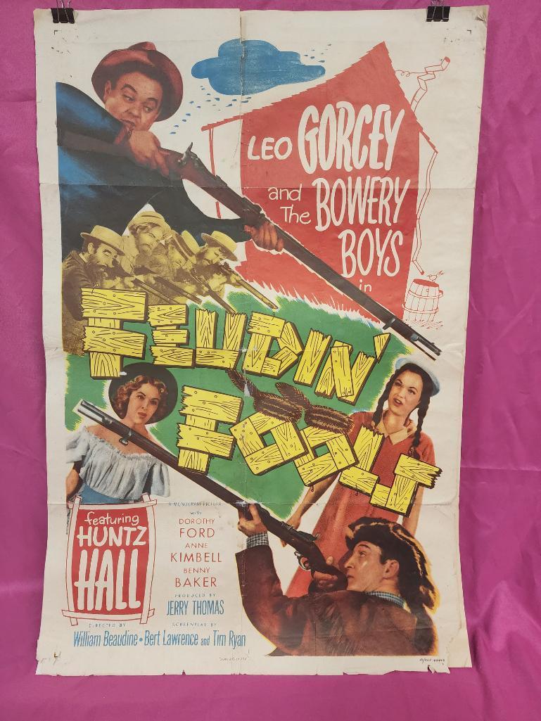 Vintage Movie Poster, Feudin' Fools, Huntz Hall, Dorothy Ford, Jerry Thomas, Leo Gorcey and the