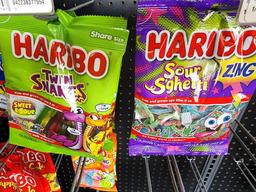 17 Bags of Haribo, Gummies, Various Flavors, 4.5 & 5oz Bags