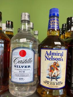 17 Bottles 1.75L Rum - (10) Bacardi, (6) Castillo & (1) Admiral Nelson's