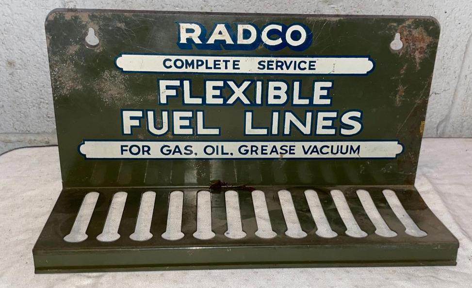RADCO Flexible Fuel Lines Rack, Metal, Vintage, VG Cond.