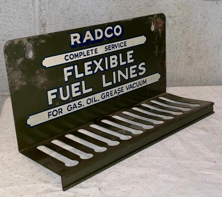 RADCO Flexible Fuel Lines Rack, Metal, Vintage, VG Cond.