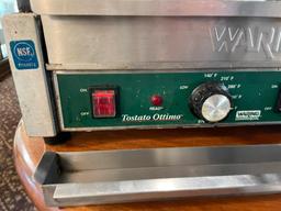 Waring Commercial Model WFG300 Double Panini Press w/ Cast Iron Smooth Plates, 240v/1ph