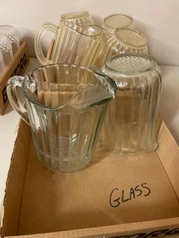 Beer or Water Pitchers, Glass and Plastic