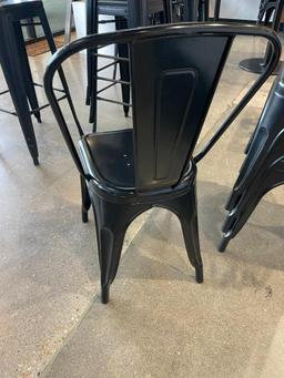 Lot of 4 Metal Restaurant Chairs, Stackable, Sold by the Chair x's 4