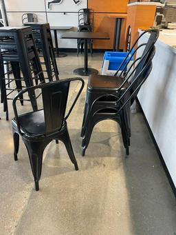 Lot of 4 Metal Restaurant Chairs, Stackable, Sold by the Chair x's 4