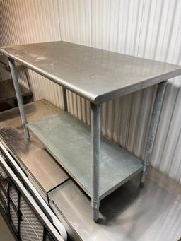 Stainless Steel Prep Table, NSF, 48in x 24in x 35-1/2in w/ Lower Shelf