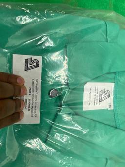 2 Items: Steiner 30in Weldlite Jacket Green 9oz FR, Cotton with FR Polyester Mesh Back, Size M