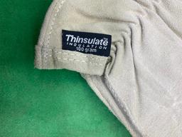 2 Items: Thinsulate Insulation 100gram Work Gloves 100% leather Size XXL