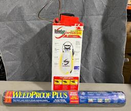 Roundup HD Sprayer in Orig. Box & New Weed-Proof Plus Landscape Fabric