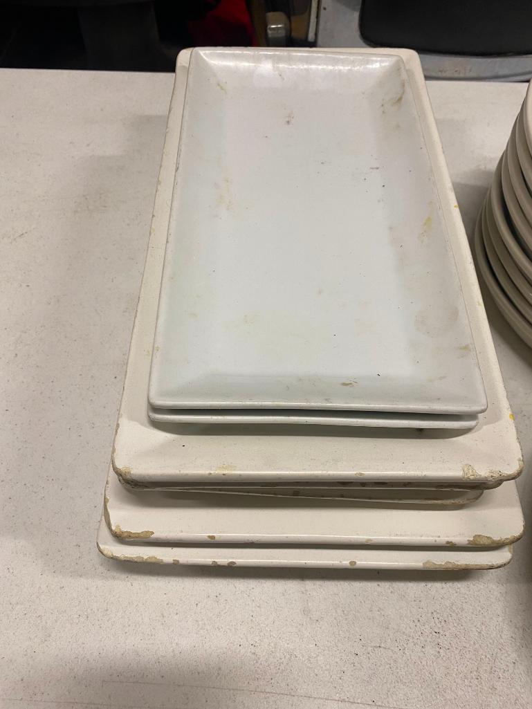 Restaurant China, Rarebits, Plates, Saucers, Rectangular Plates