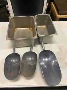 Three Ice Scoops, Two Steam Pans