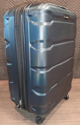 Samsonite Omni PC Hard side Expandable Luggage with Spinner Wheels 24" Teal (No Key)