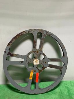 Lot of 2 Large Vintage Metal Goldberg Bros Film Reels, 1600