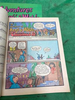 Several Vintage Copies The Adventures of Benji & Waldo in Christmas Is Don Hall Comics