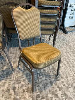 Lot of 25 Stacking Banquet Chairs - Mity-Lite, Fabric Design, Padded