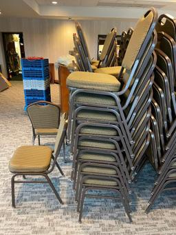 Lot of 25 Stacking Banquet Chairs - Mity-Lite, Fabric Design, Padded