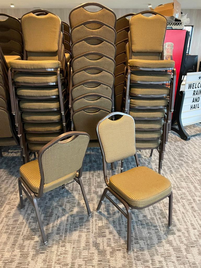 Lot of 20 Stacking Banquet Chairs - Mity-Lite, Fabric Design, Padded