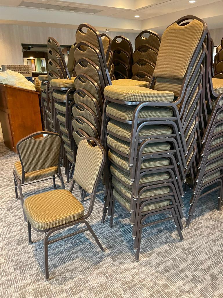 Lot of 25 Stacking Banquet Chairs - Mity-Lite, Fabric Design, Padded