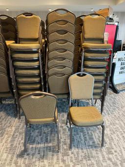 Lot of 25 Stacking Banquet Chairs - Mity-Lite, Fabric Design, Padded