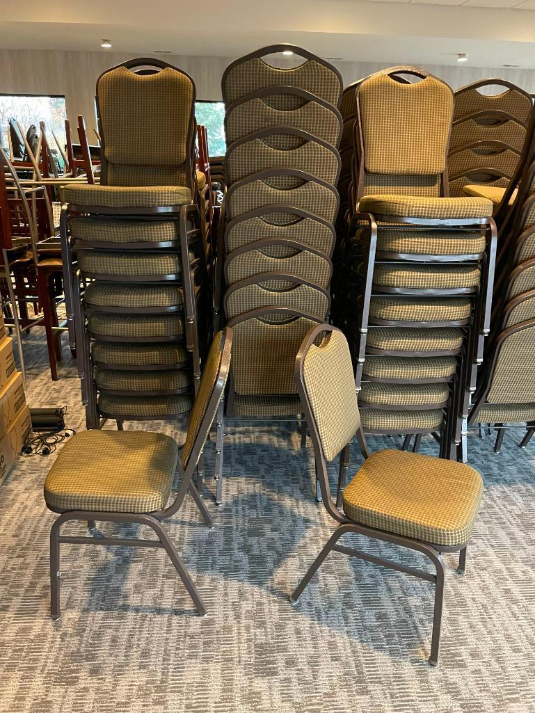 Lot of 25 Stacking Banquet Chairs - Mity-Lite, Fabric Design, Padded