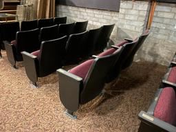 Seven Rows (35 Seats) of Theater Seats, 1 Row of 3, 6 Rows of 4 Seats, Buyer to Remove
