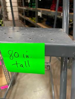 Ballymore Warehouse Rolling Safety Ladder, 8-Step, 80in Top Step, Steel, 450lb Cap.