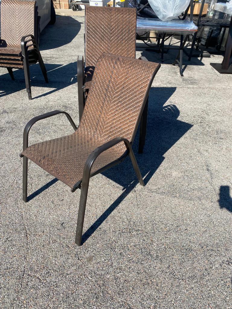 Lot of 6 Patio Chairs, Stackable, Sold 6 Times the High Bid, 6x$