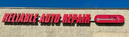 Reliable Auto Repair Exterior Building Sign, Buyer to Remove