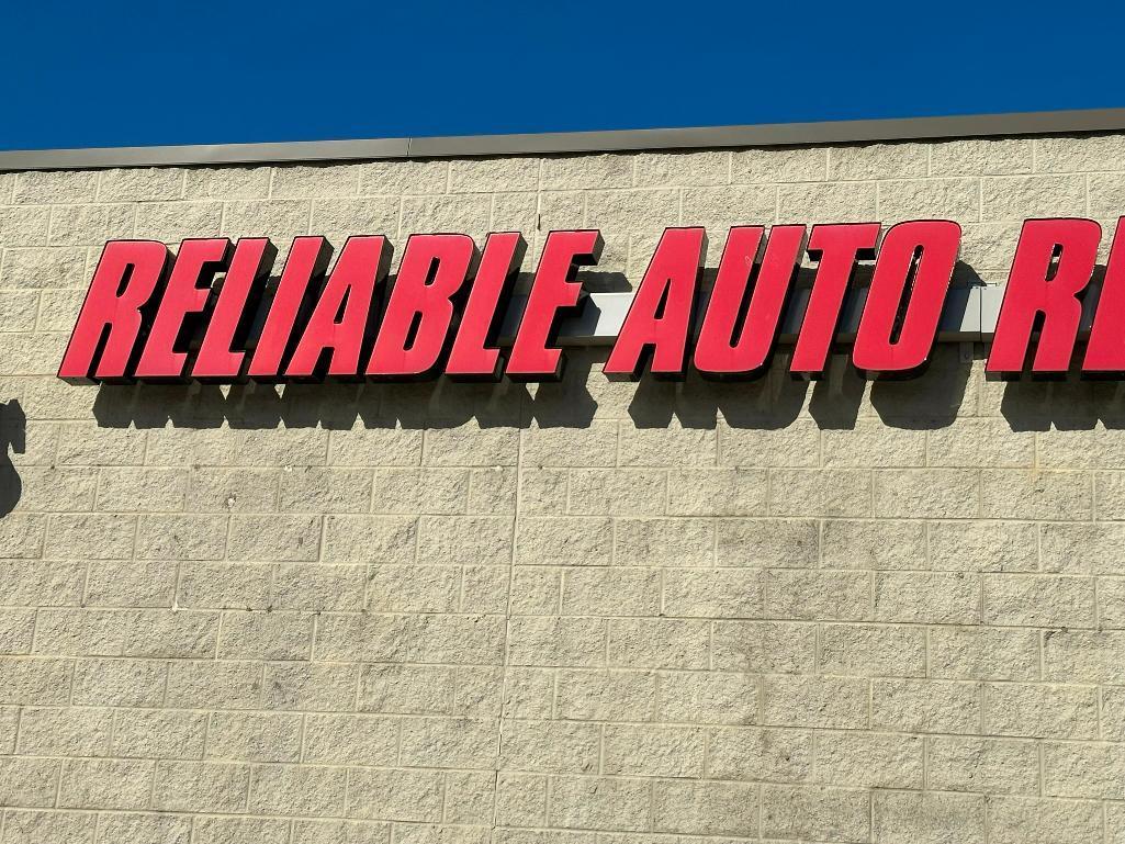 Reliable Auto Repair Exterior Building Sign, Buyer to Remove