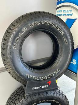 2 Tire Displays, 2 New Tires, BF Goodrich, Kumho - Both P255/70R16