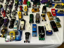 Lot of Hot Wheels Cars and Small Die Cast RC Car w/ Charger