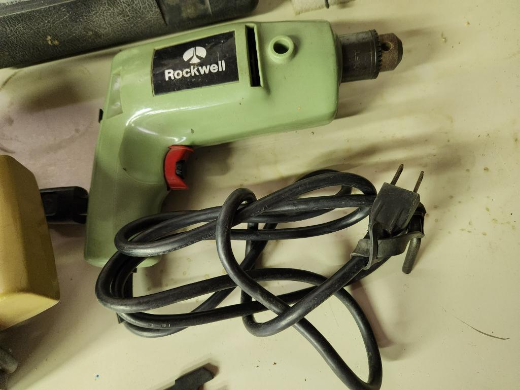3/8in Drill, B&D Router, Craftsman Rotary Tool, Saw Blades, Dremel Attachments