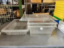 2 Cold Food Containers, 1 Lid, 1 False Bottom, Approx. 18in x 24in x 6in D