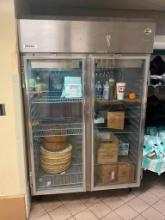 McCall 2 Section Reach-in Glass Door Refrigerator - Model MCCR51-G (Just Serviced) Works Great