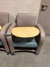 Acrnas Corp. Arm Chairs w/ Swivel Tablet Table Tops Mfg. 2010 - Very Clean