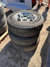Four Tires and Rims, 6-Lug, Goodyear P255/70R16